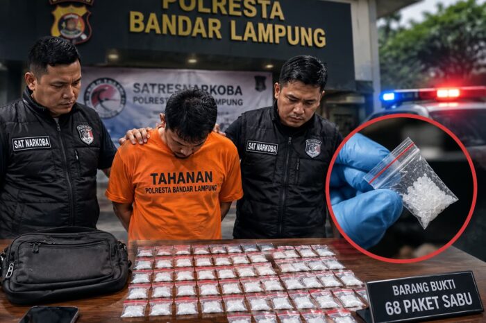 68 Paket Sabu Siap Edar Disita, Pria 38 Tahun Ditangkap di Bandar Lampung
