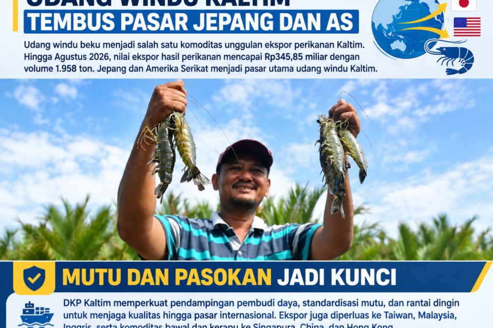 Ekspor udang windu Kaltim tembus pasar Jepang dan AS