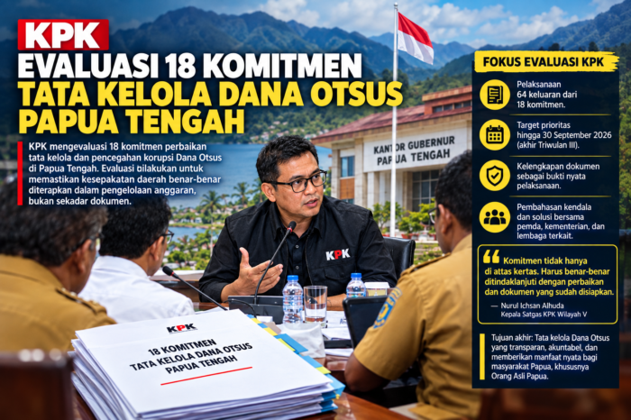 KPK Evaluasi 18 Komitmen Tata Kelola Dana Otsus Papua Tengah
