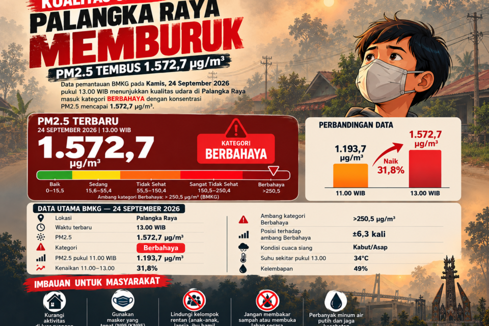 Dampak Kabut Asap Terhadap Kondisi Udara Palangka Raya