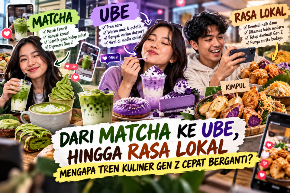 tren gen z, kuliner gen z, ube, matcha