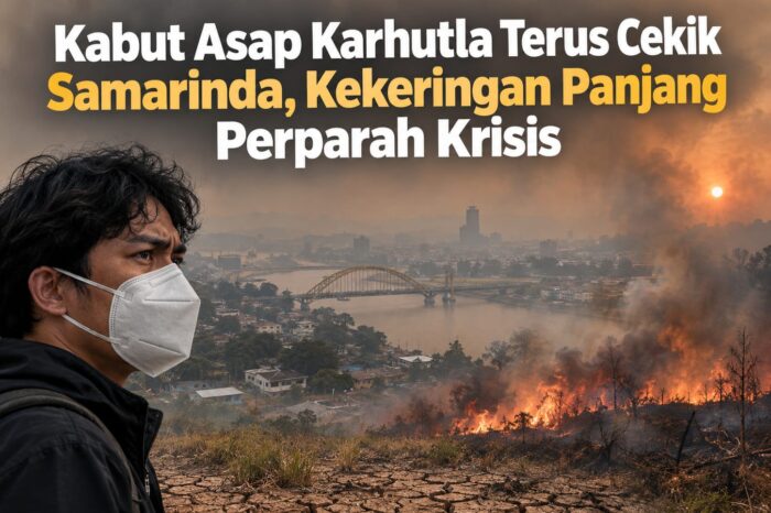 Kabut Asap Karhutla Terus Cekik Samarinda, Kekeringan Panjang Perparah Krisis