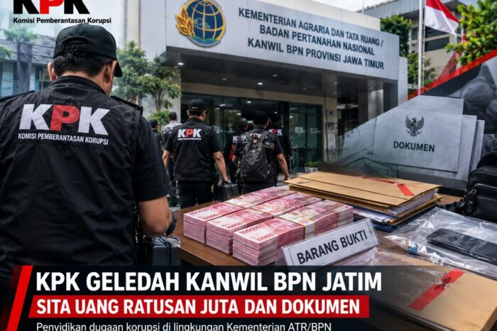 KPK Geledah Kanwil BPN Jatim, Sita Uang Ratusan Juta dan Dokumen