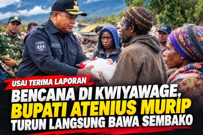Bupati Atenius terjun langsung bawa sembako ke korban bencana Kwiyawage