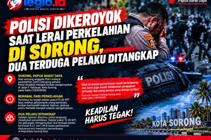 Polisi Dikeroyok Saat Lerai Perkelahian di Sorong, Dua Terduga Pelaku Ditangkap
