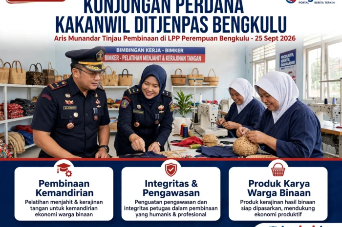 Kakanwil Ditjenpas Bengkulu tinjau pembinaan di LPP kelas IIB Bengkulu