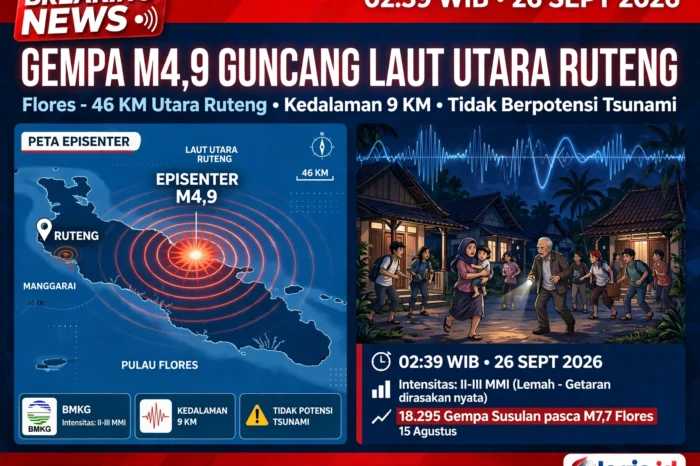 Gempa M4,9 Guncang Flores, Warga Berhamburan Keluar Rumah