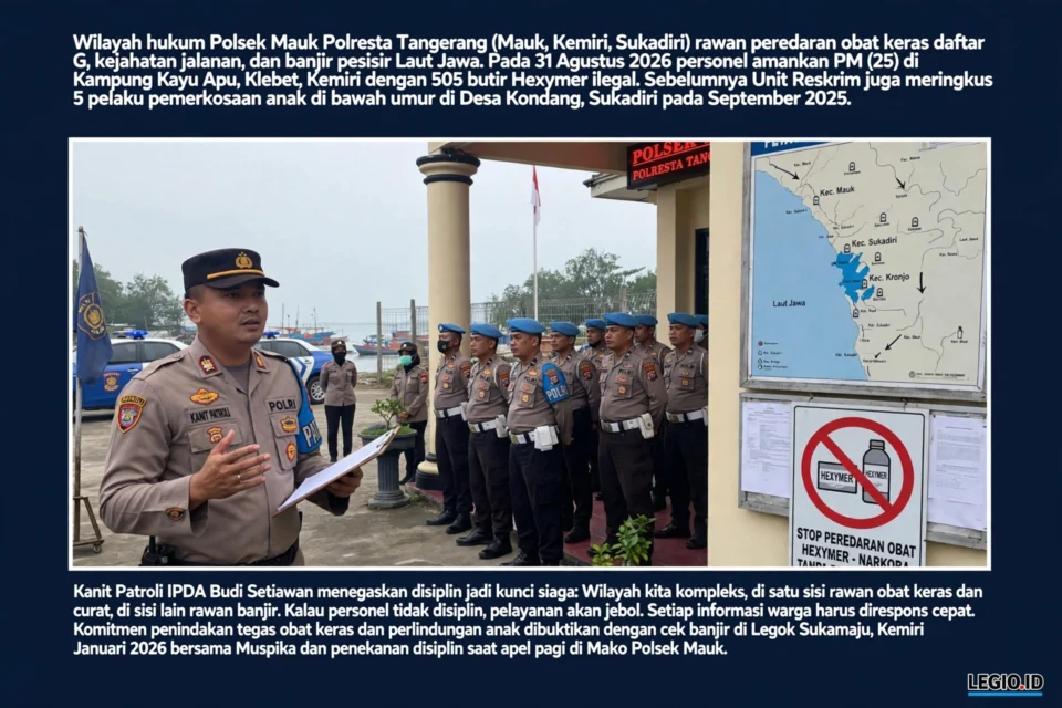 Disiplin jadi kunci di wilayah rawan pesisir utara, Polsek mauk perketat siaga