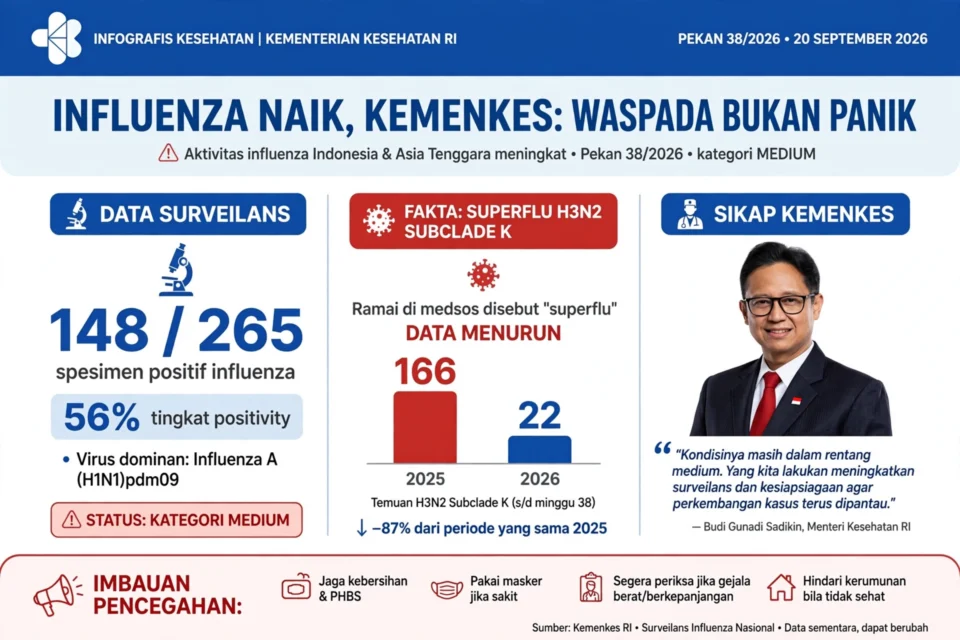 Kasus influenza Indonesia naik, Kemenkes minta waspada
