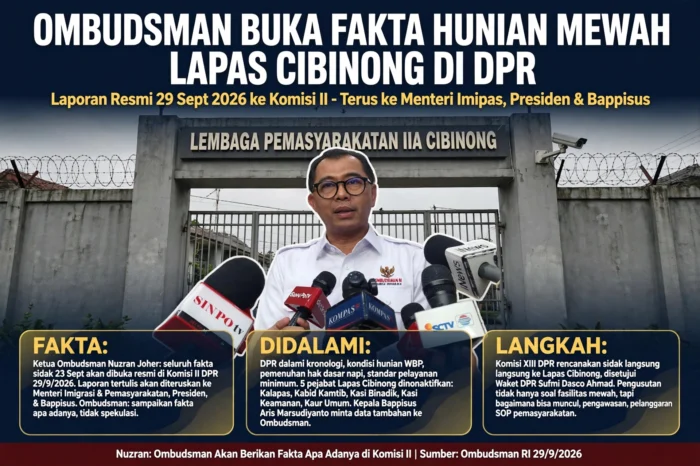 Ombudsman buka fakta hunian mewah Lapas Cibinong di DPR