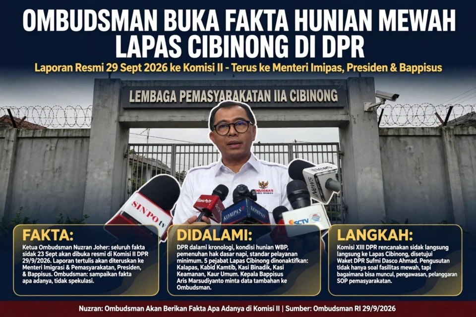 Ombudsman buka fakta hunian mewah Lapas Cibinong di DPR