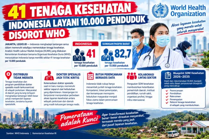 41 Tenaga kesehatan Indonesia layani 10.000 penduduk disorot WHO