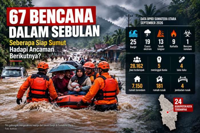 67 Bencana dalam Sebulan, Seberapa Siap Sumut Hadapi Ancaman Bencana Berikutnya?