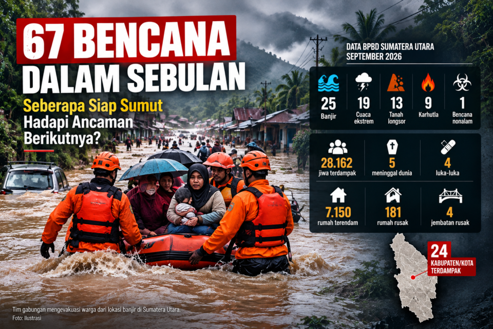 67 Bencana, Satu Bulan Krisis Flood Rescue