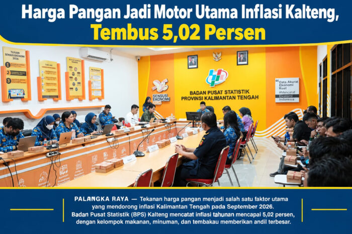 Harga Pangan Jadi Motor Utama Inflasi Kalteng, Tembus 5,02 Persen