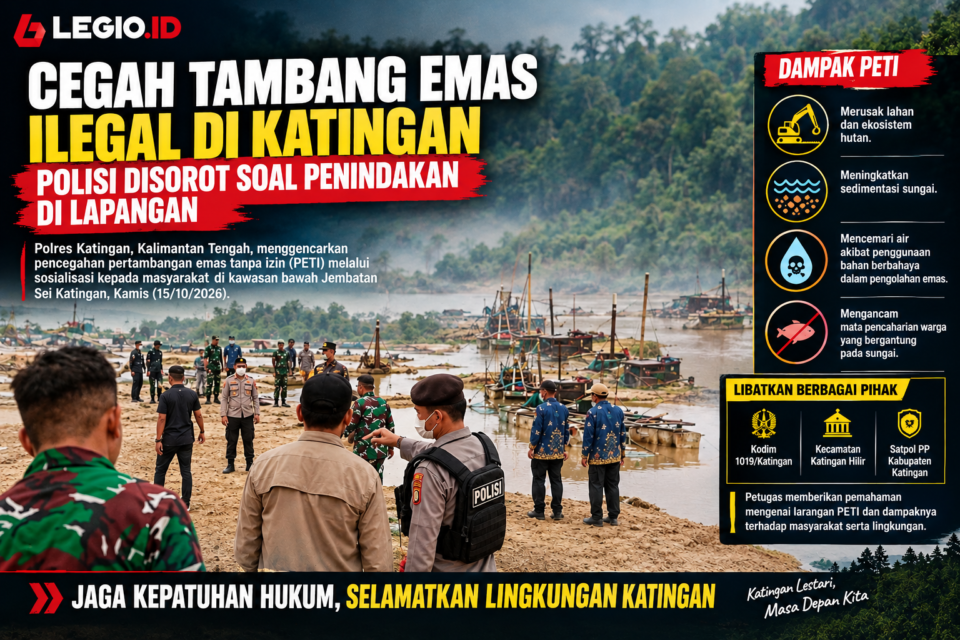 Ilustrasi Polres Katingan bersama tim gabungan langkah cepat pencegahan tambang emas ilegal/AI