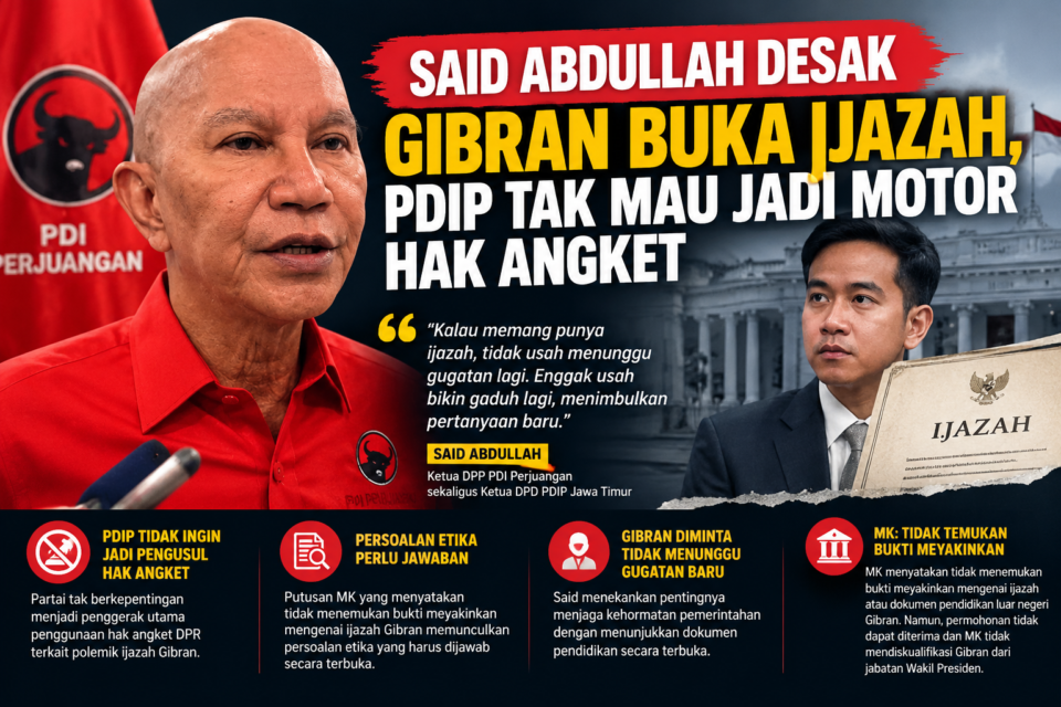 Ilustrasi Ketua DPD PDIP Jawa Timur, Said Abdullah/ist