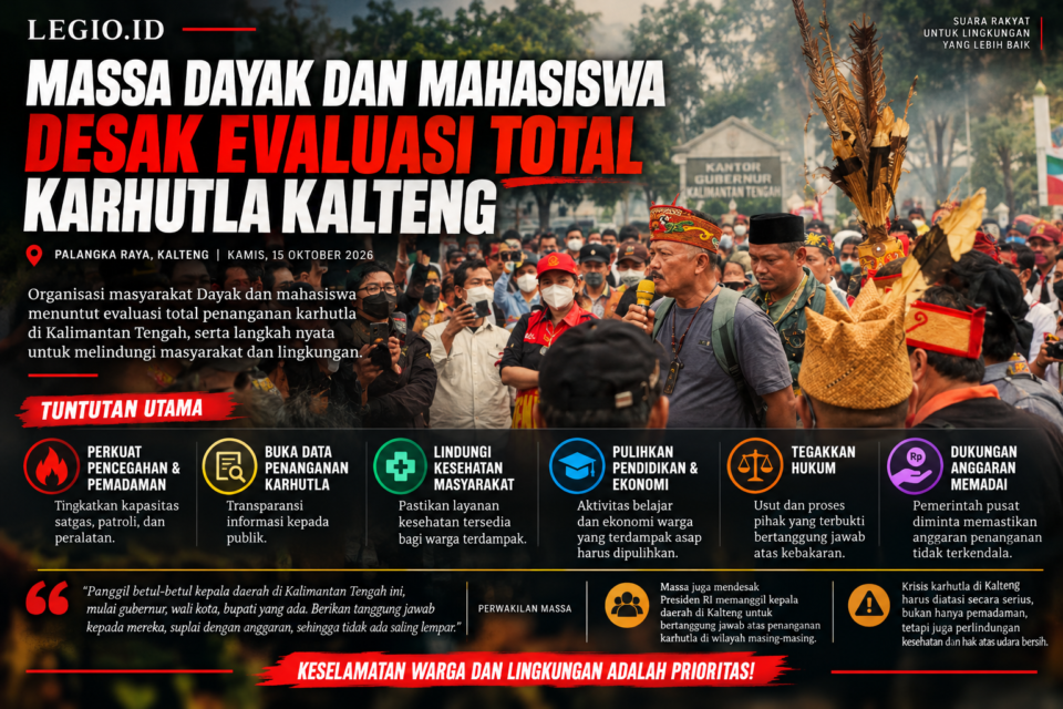 Ilustrasi Aksi massa di Kantor Gubernur Kalteng/ist
