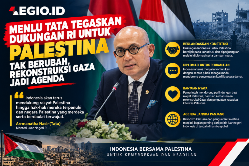 Menlu Tata tegaskan dukungan RI untuk Palestina tak berubah, Rekonstruksi Gaza jadi agenda