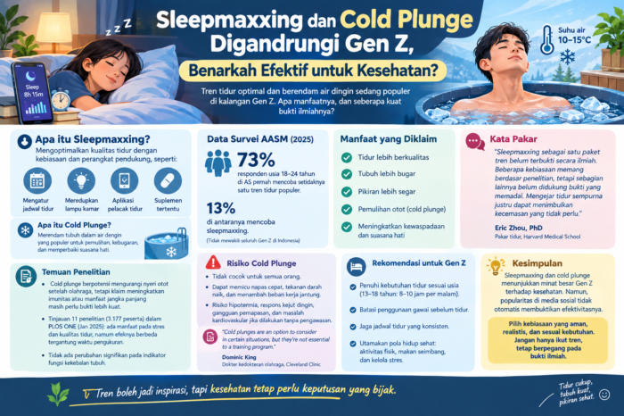 Sleepmaxxing dan Cold Plunge Digandrungi Gen Z, Benarkah Efektif untuk Kesehatan?