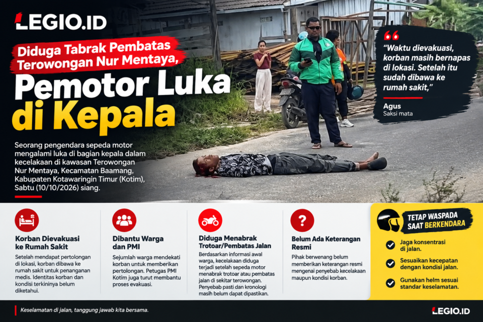 Kecelakaan Siang Hari di Terowongan Nur Mentaya