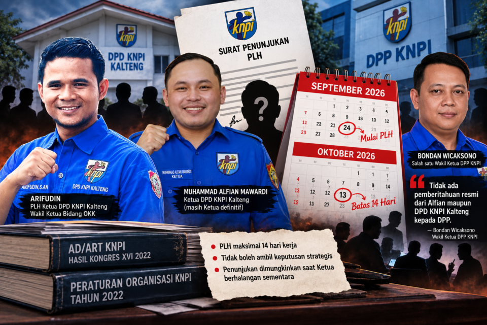 alfian menunjuk plh ketua DPD knpi kalteng