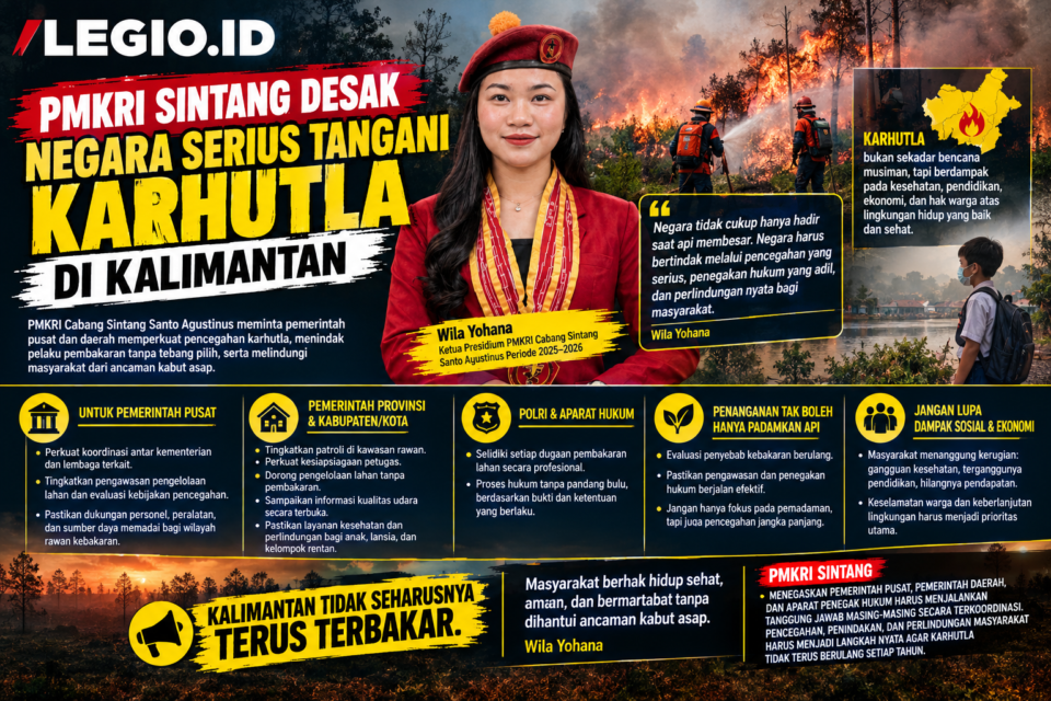 Ilustrasi Ketua Presidium PMKRI Cabang Sintang Santo Agustinus Wila Yohana/ist