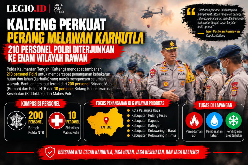 Ilustrasi Kapolda Kalteng Irjen Pol Iwan Kurniawan pada saat menyapa 210 personel tambahan dari Polda NTB di halaman Mapolda Kalteng/AI