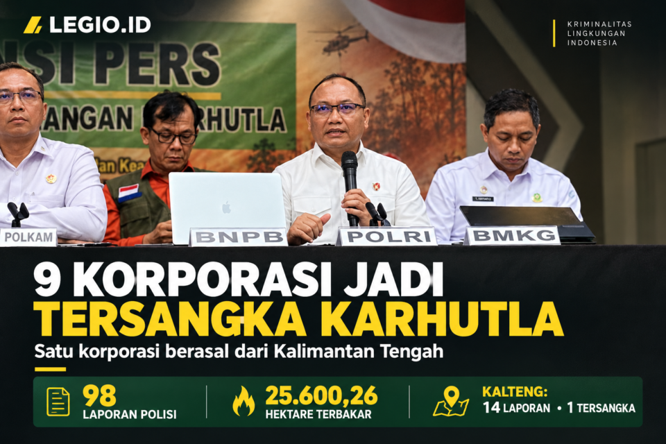 Ilustrasi Konferensi Pers Polri tetapkan sejumlah korporasi menjadi tersangka Karhutla/ist