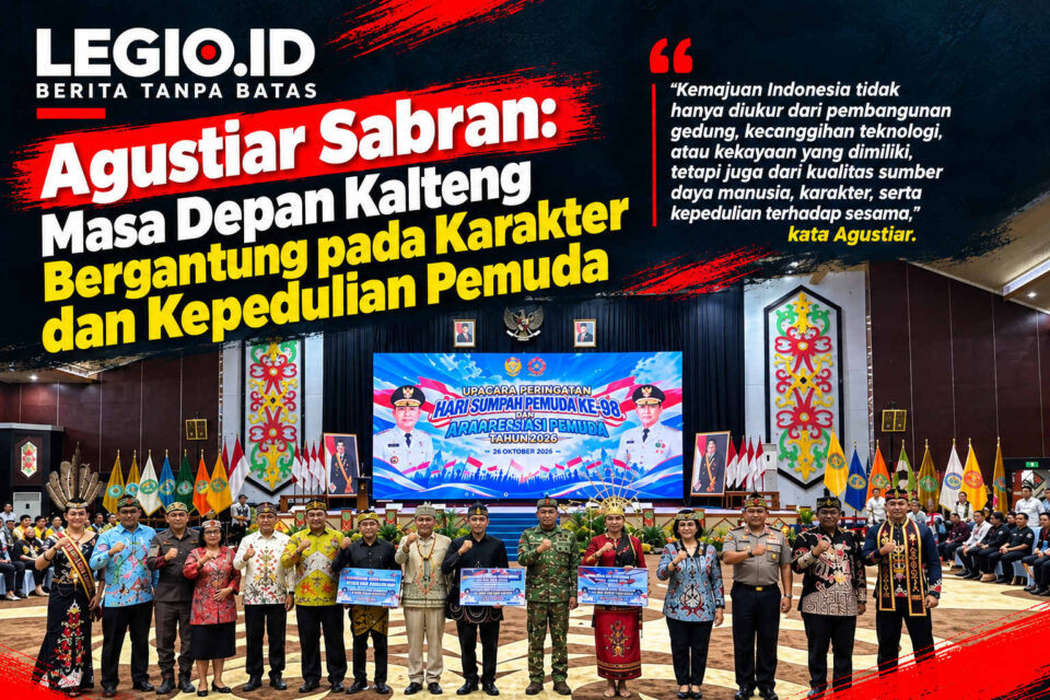 Ilustrasi Gubernur Kalteng Agustiar Sabran foto bersama saat peringatan Hari Sumpah Pemuda ke-98 tingkat Provinsi Kalteng di Aula Jayang Tingang, Kantor Gubernur Kalteng/AI
