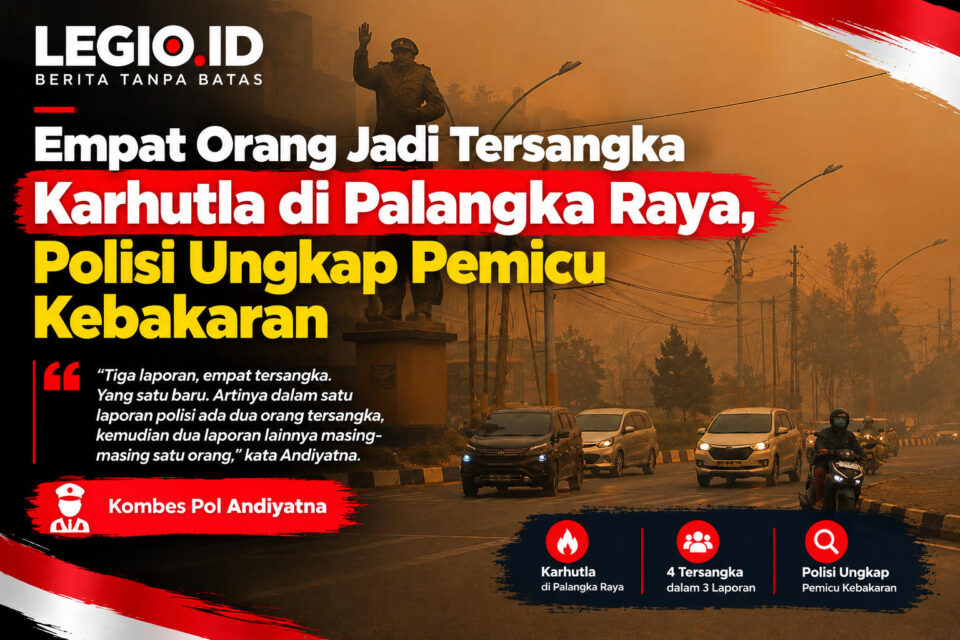 Ilustrasi kabut asap Karhutla di Palangka Raya/AI