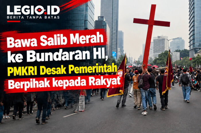 Bawa Salib Merah ke Bundaran HI, PMKRI desak pemerintah berpihak kepada rakyat