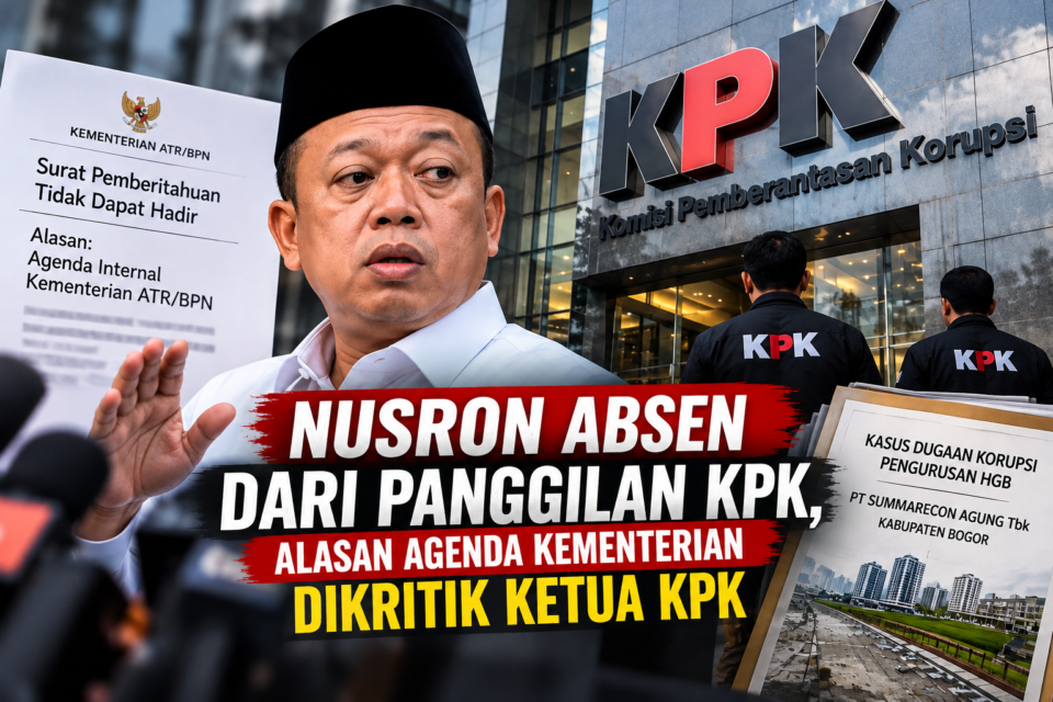 nusron wahin mangkir dari panggiulan kpk
