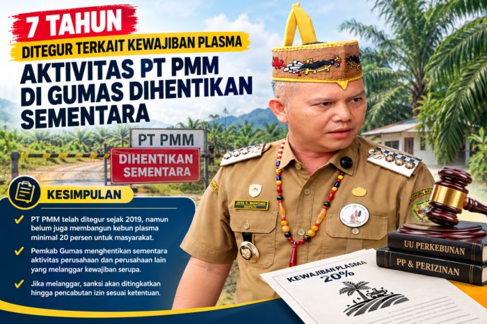 Tujuh tahun ditegur terkait kewajiban plasma, aktivitas PT PMM di Gumas Dihentikan sementara