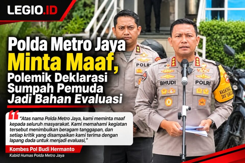 Ilustrasi Kombes Pol Budi Hermanto Kepala Bidang Humas Polda Metro Jaya memberikan keterangan kepada awak media.LEGIO.ID/AI