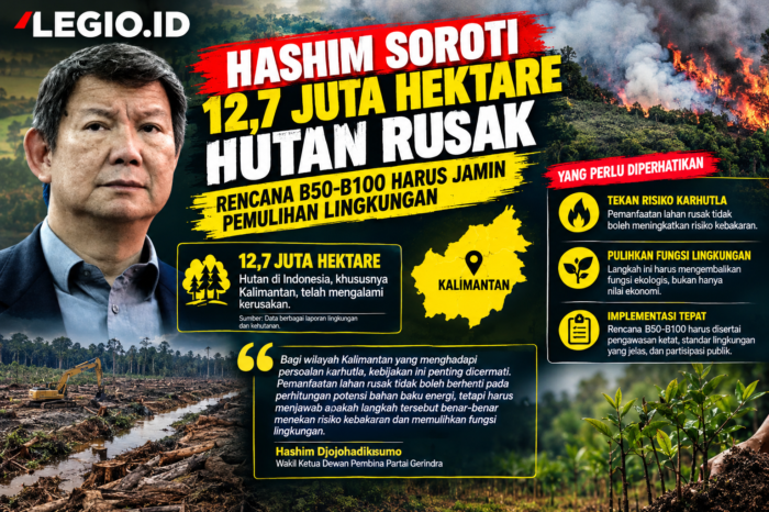 Hashim soroti 12,7 juta hektare hutan rusak, Rencana B50-B100 harus jamin pemulihan lingkungan
