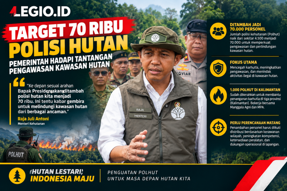 Ilustrasi Menteri Kehutanan (Menhut) Raja Juli Antoni saat meninjau karhutla yang berada di Hutan Lindung Liang Anggang, Kalsel/ist