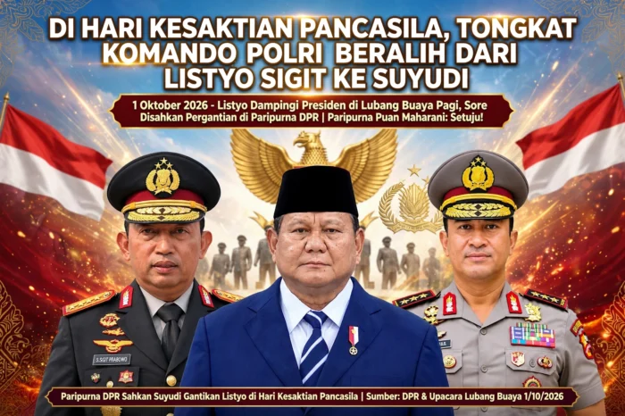 Di Hari Kesaktian Pancasila, Tongkat komando Polri beralih dari Listyo Sigit ke Suyudi