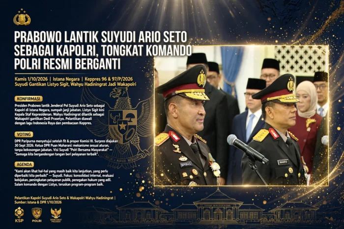 Prabowo lantik Suyudi Ario Seto sebagai Kapolri, Tongkat komando Polri resmi berganti