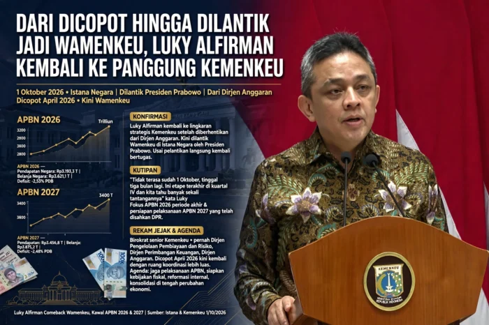 Dari dicopot hingga dilantik jadi Wamenkeu, Luky Alfirman kembali ke panggung Kemenkeu