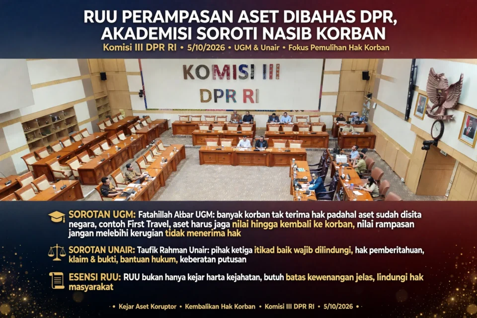 Ilustrasi Rapat Dengar Pendapat Umum (RDPU) dengan akademisi dari UGM dan Unair dengan Komisi III DPR RI/ist