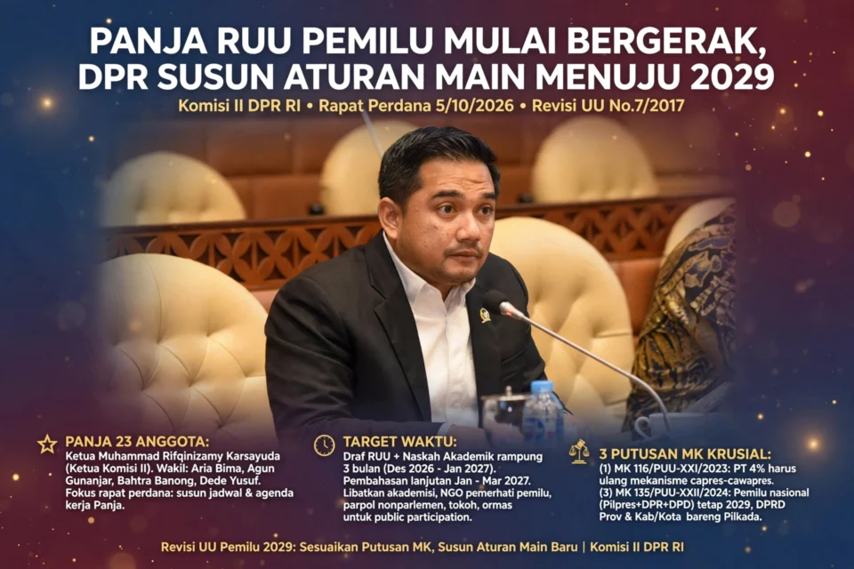 Ilustrasi anggota Komisi II DPR RI Muhammad Rifqinizamy Karsayuda/ist
