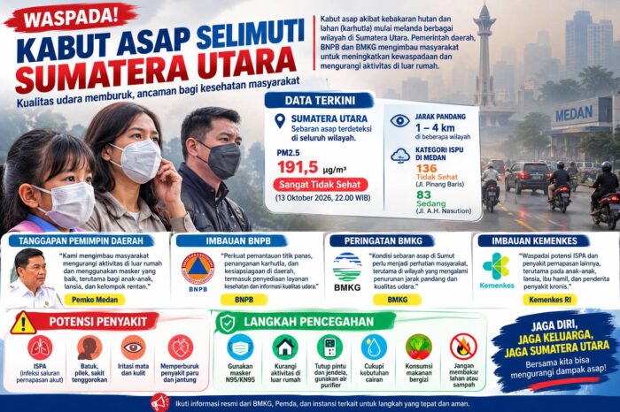 Asap Meluas, Warga Sumut Terancam Terpapar ISPA