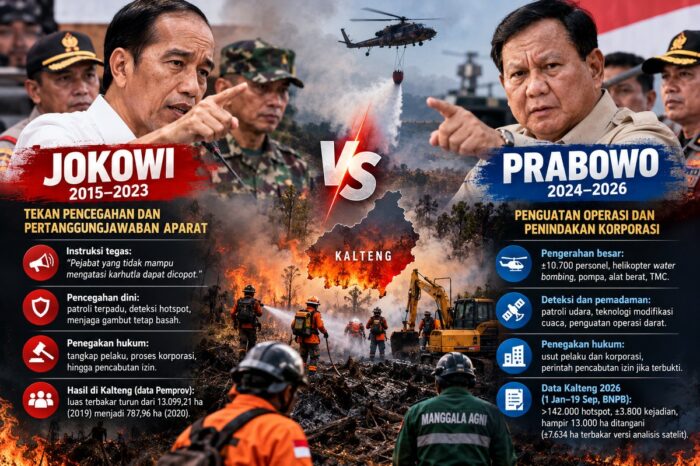 Karhutla Kalteng: Dari Ancaman Pencopotan di Era Jokowi ke Penguatan Operasi Prabowo
