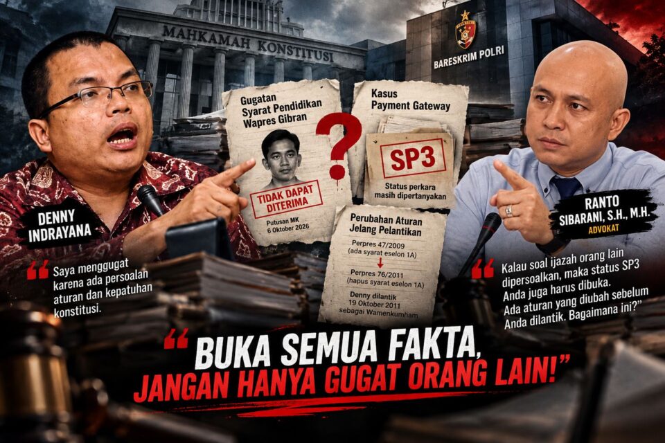 Ranto Sibarani Tantang Denny Indrayana Buka Status Perkara Payment Gateway