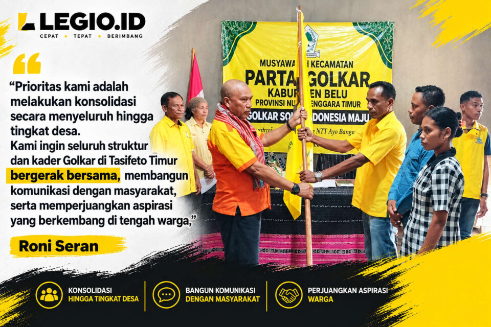 Ilustrasi Roni Seran aklamasi pimpin Golkar Tastim/AI