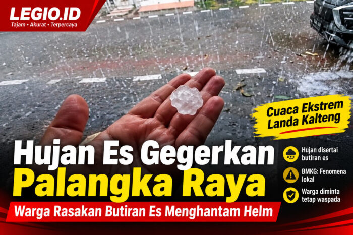 Hujan es gegerkan Palangka Raya, Warga rasakan butiran es menghantam helm