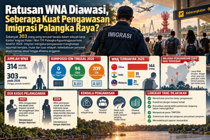Ratusan WNA Diawasi, Seberapa Kuat Pengawasan Imigrasi Palangka Raya?