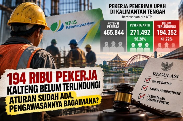 194 Ribu Pekerja Kalteng Belum Terlindungi, Pengawasannya Bagaimana?