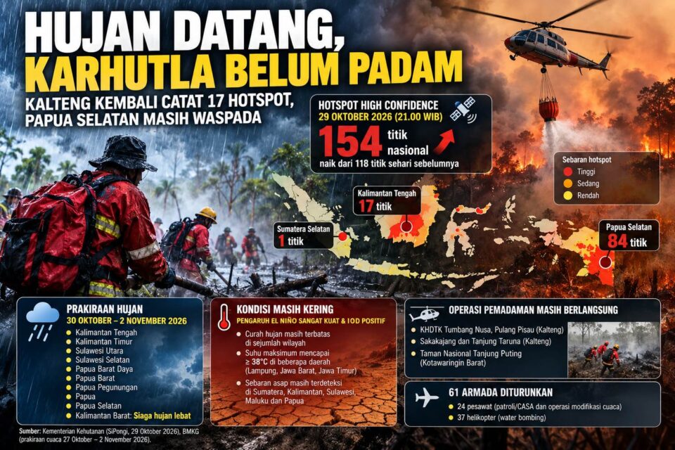 karhutlah, hujan, elnino
